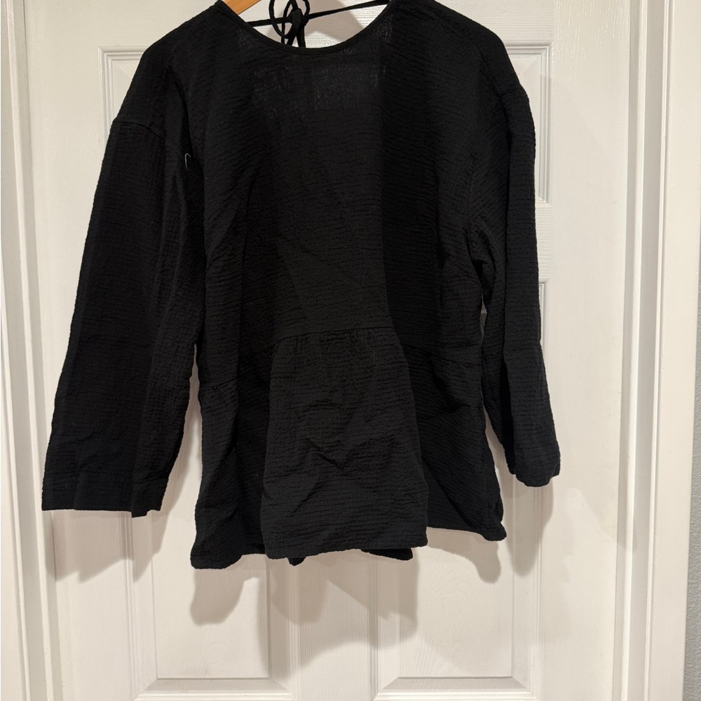 Madewell Black Textured Top